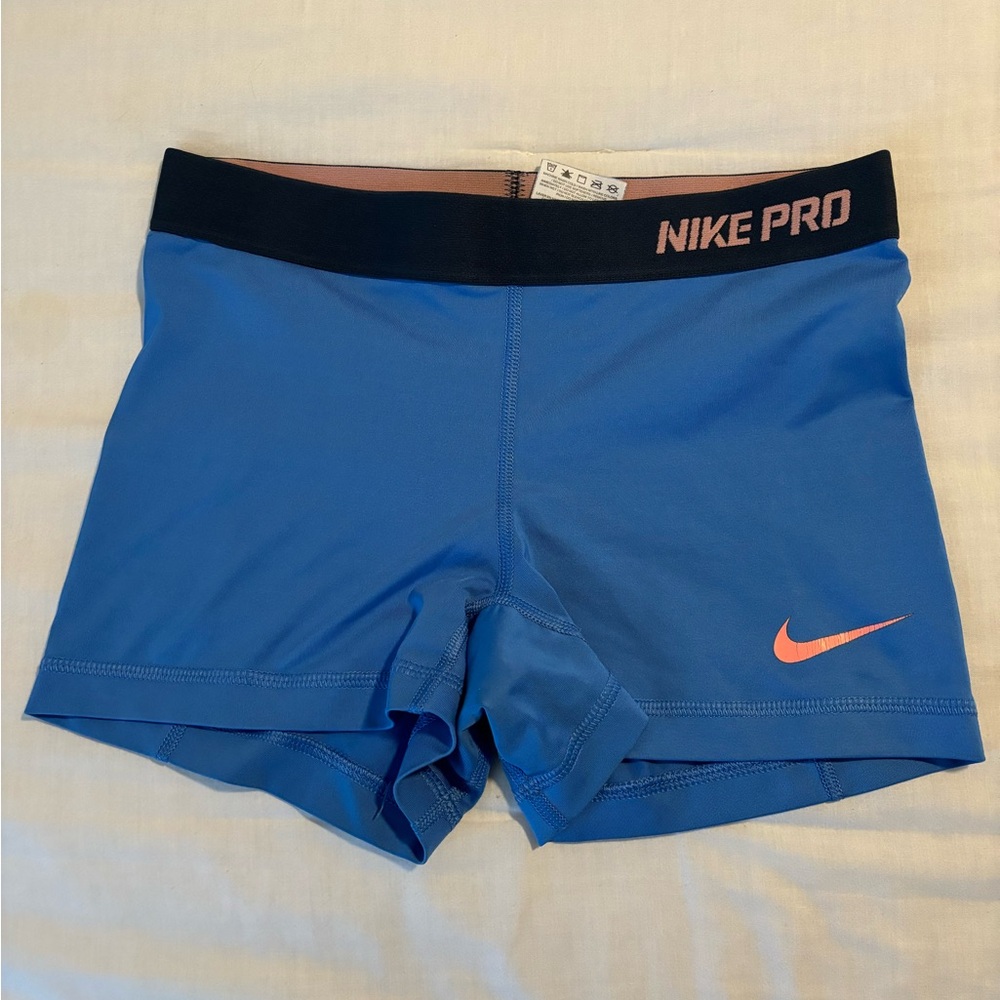 Blue Nike Pro Shorts